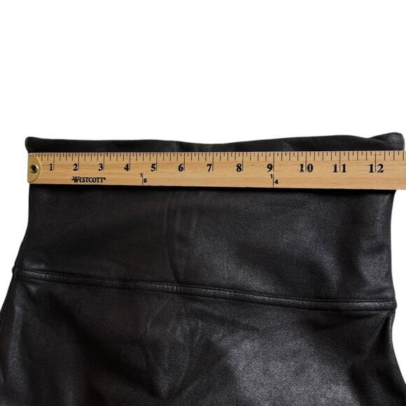 Spanx Spanxshape Faux Leather Like Pull On Leggings Black Pants Women’s Large - Picture 6 of 11